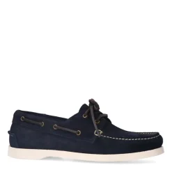 Manfield Navy suède bootschoenen^Heren Veterschoenen|Loafers