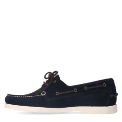 Manfield Navy suède bootschoenen^Heren Veterschoenen|Loafers