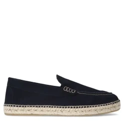 Manfield Navy suède espadrilles^Heren Loafers