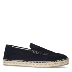 Manfield Navy suède espadrilles^Heren Loafers