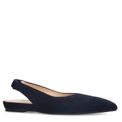 Manfield Navy suède slingbacks^DAMES Pumps|Slingbacks