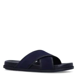 Manfield Navy suède slippers^Heren Slippers & Sandalen