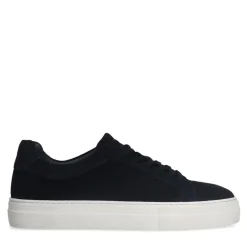 Manfield Navy suède sneakers^Heren Sneakers