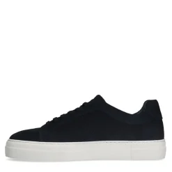 Manfield Navy suède sneakers^Heren Sneakers
