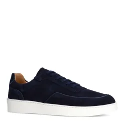 Manfield Navy suède sneakers^Heren Sneakers