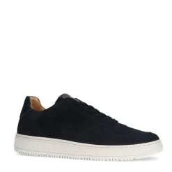 Manfield Navy suède sneakers^Heren Sneakers