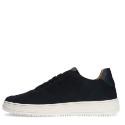 Manfield Navy suède sneakers^Heren Sneakers