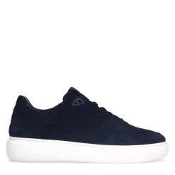 Manfield Navy suède sneakers^Heren Sneakers