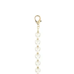 Manfield Off white kleurige hartjes bag charm^ Bag Charms