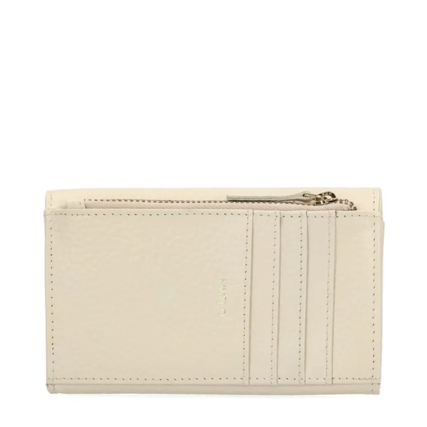 Manfield Off white leren portemonne^ Portemonnees