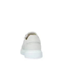 Manfield Off white nubuck sneakers^Heren Sneakers