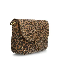 Manfield Panter suède schoudertas met strik^ Schoudertassen