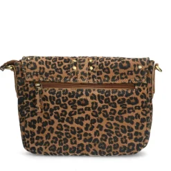 Manfield Panter suède schoudertas met strik^ Schoudertassen