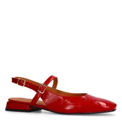 Manfield Rode lakleren slingbacks^DAMES Pumps|Slingbacks