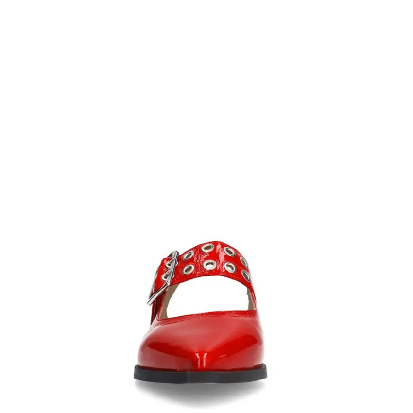 Manfield Rode lakleren slingbacks^DAMES Pumps|Slingbacks