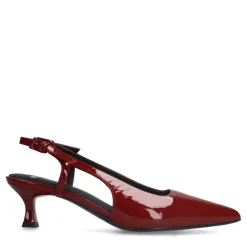 Manfield Rode lakleren slingbacks^DAMES Pumps|Slingbacks