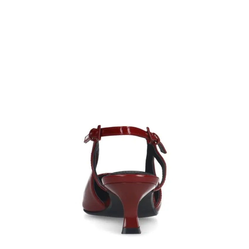 Manfield Rode lakleren slingbacks^DAMES Pumps|Slingbacks