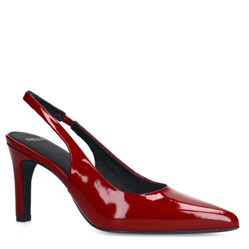 Manfield Rode lakleren slingbacks^DAMES Pumps|Slingbacks