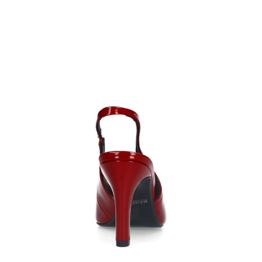 Manfield Rode lakleren slingbacks^DAMES Pumps|Slingbacks