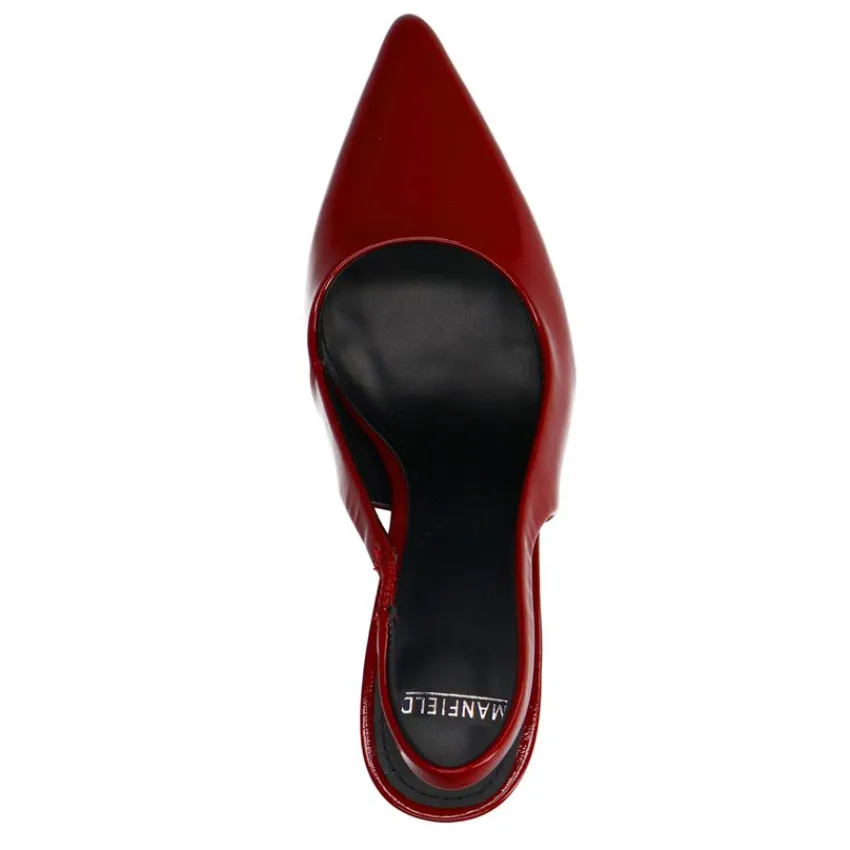 Manfield Rode lakleren slingbacks^DAMES Pumps|Slingbacks