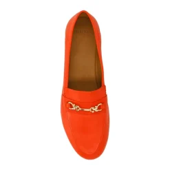 Manfield Rode leren loafers^DAMES Loafers