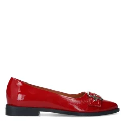 Manfield Rode leren loafers^DAMES Loafers