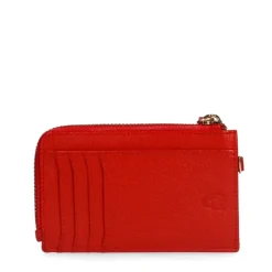 Manfield Rode leren portemonnee^ Portemonnees