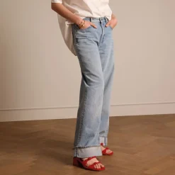 Manfield Rode suède sandalen met hak en gespjes^DAMES Sandalen