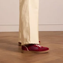 Manfield Rode suède sneakers^DAMES Sneakers