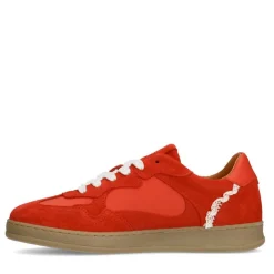 Manfield Rode suède sneakers^DAMES Sneakers