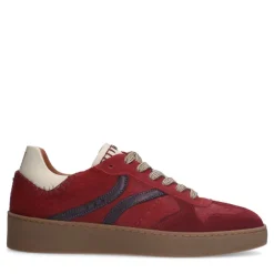 Manfield Rode suède sneakers^DAMES Sneakers