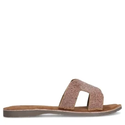 Manfield Roze kralen slippers^DAMES Slippers