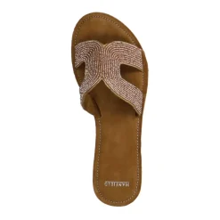 Manfield Roze kralen slippers^DAMES Slippers