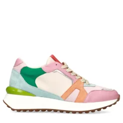 Manfield Roze sneaker met gekleurde details^DAMES Sneakers