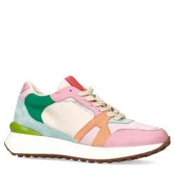 Manfield Roze sneaker met gekleurde details^DAMES Sneakers