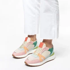 Manfield Roze sneaker met gekleurde details^DAMES Sneakers