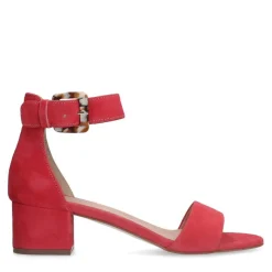 Manfield Roze suède sandalen met hak^DAMES Sandalen