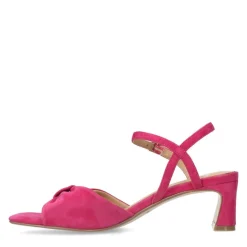 Manfield Roze suède sandalen met hak^DAMES Sandalen