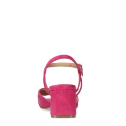 Manfield Roze suède sandalen met hak^DAMES Sandalen
