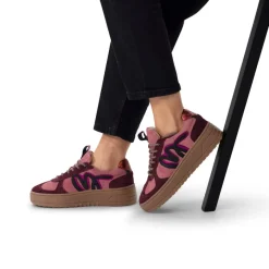 Manfield Roze suède sneakers^DAMES Sneakers