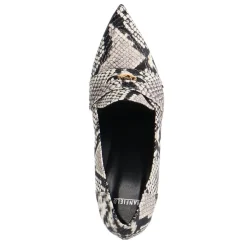 Manfield Slangenprint leren pumps^DAMES Pumps