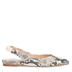 Manfield Slangenprint leren slingbacks^DAMES Pumps|Slingbacks