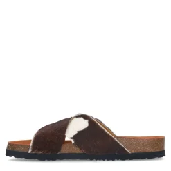 Manfield Slippers met cow print^DAMES Slippers