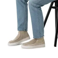 Manfield Suède beige chelsea boots^Heren Boots