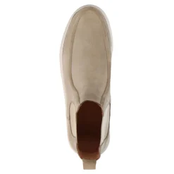 Manfield Suède beige chelsea boots^Heren Boots