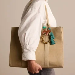 Manfield Suède beige shopper^ Shoppers