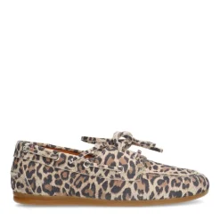 Manfield Suède leopard bootschoenen^DAMES Loafers