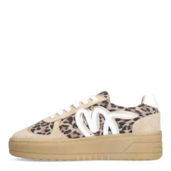 Manfield Suède leopard sneakers met details^DAMES Sneakers