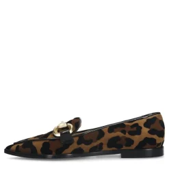 Manfield Suède panter loafers met gouden chain^DAMES Loafers
