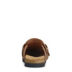 Manfield Taupe instappers met gesp^DAMES Loafers